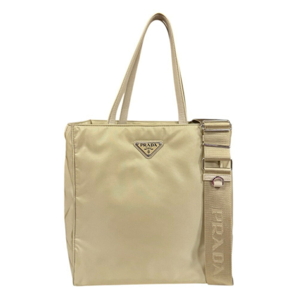 Prada Beige Nylon Shoulder Bag (Pre-Owned)