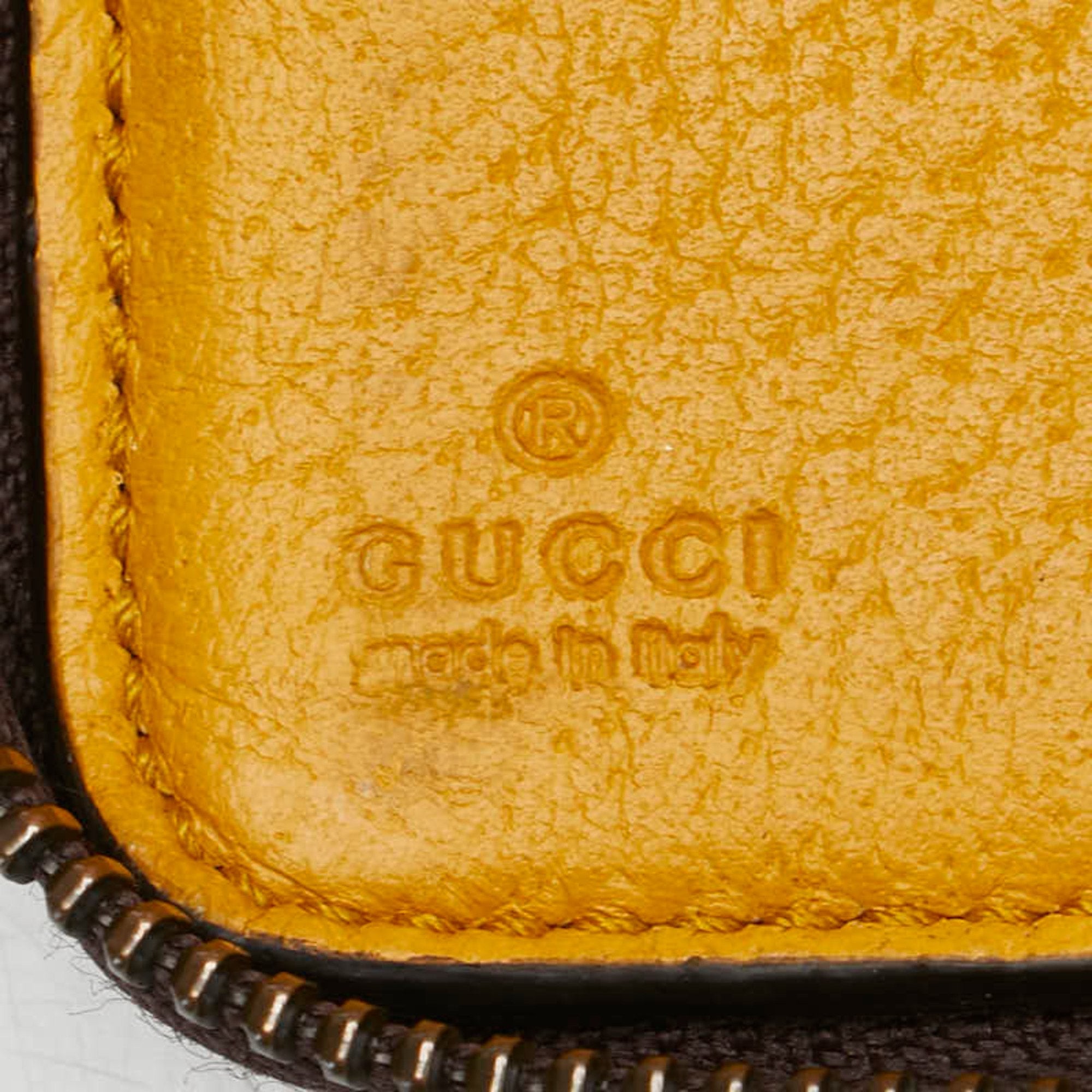 Gucci Beige Brown Pvc Leather Long Wallet (Bi-Fold) (Pre-Owned)