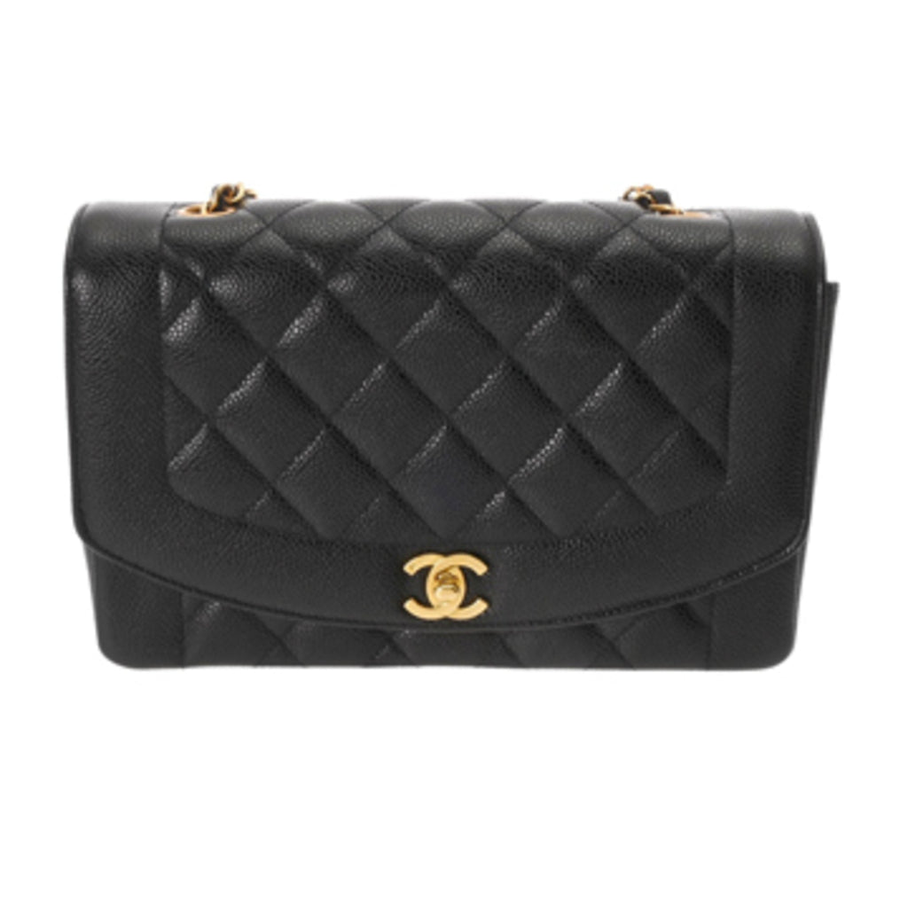 Chanel Black Grained Calfskin Shoulder Bag (Pre-Owned)