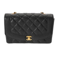 Chanel Black Grained Calfskin Shoulder Bag (Pre-Owned)