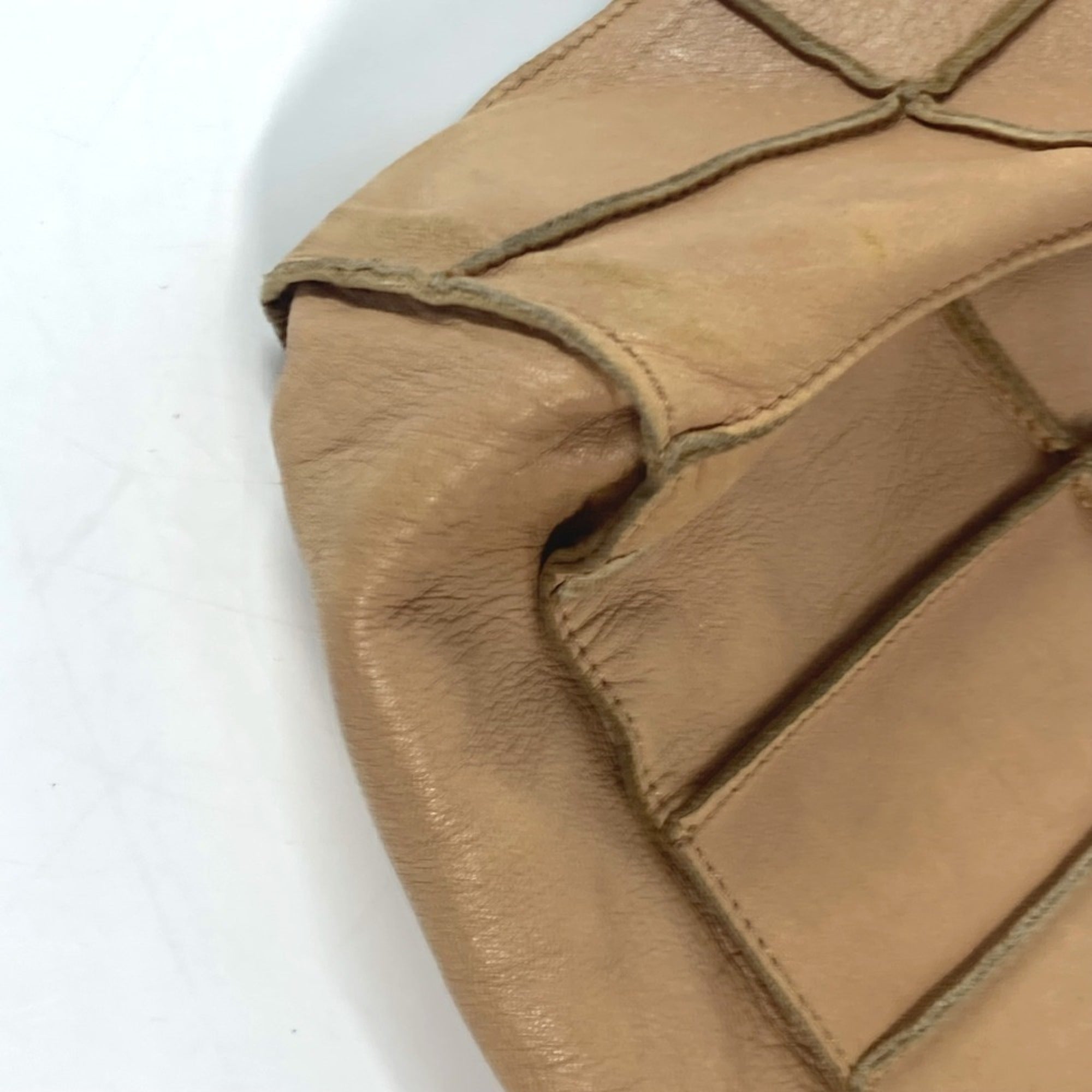 Chanel Beige Leather Shoulder Bag Tote Bag (Pre-Owned)