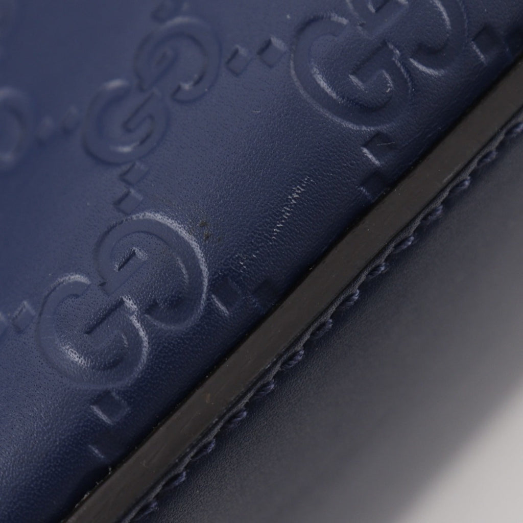 Gucci Navy Leather Handbag (Pre-Owned)