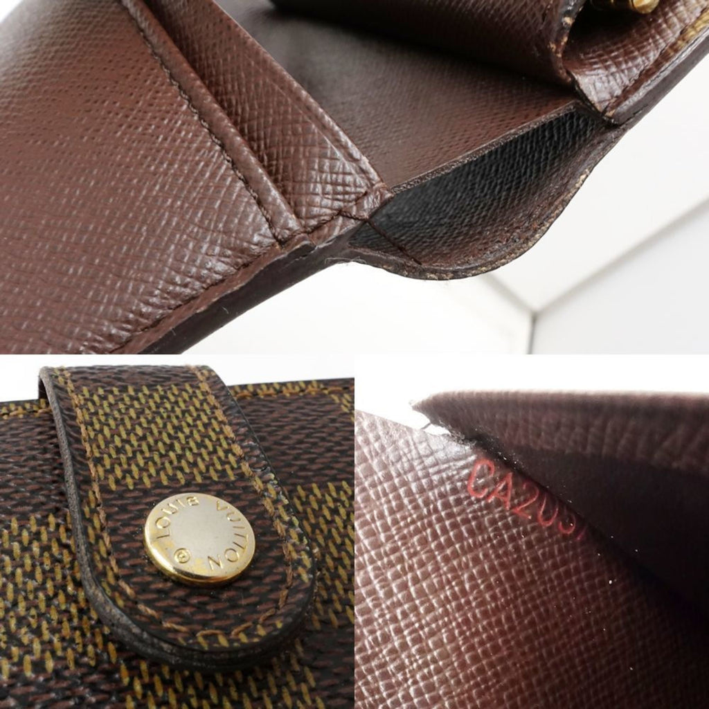 Louis Vuitton Damier Damier Canvas Ebene Damier Canvas Wallet (Bi-Fold) (Pre-Owned)