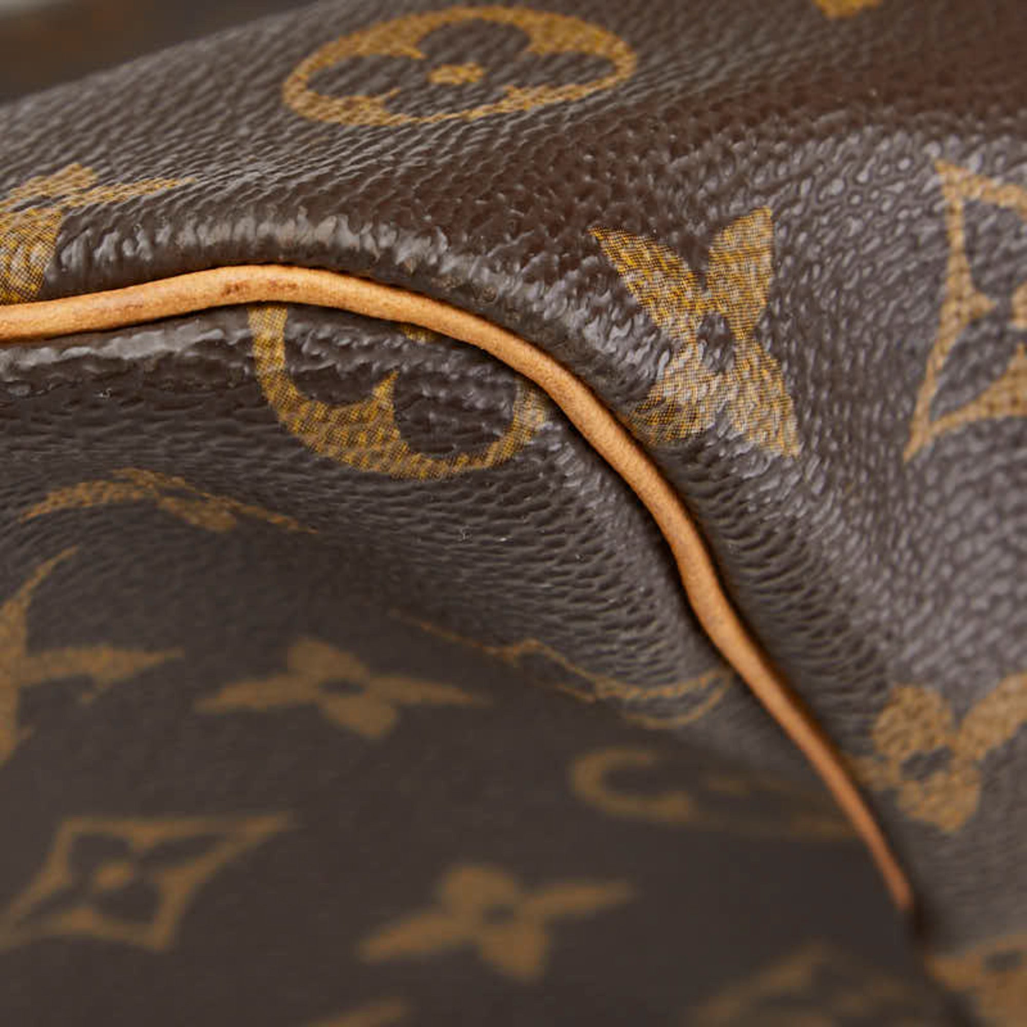 Louis Vuitton Brown Pvc Leather Boston Bag (Pre-Owned)