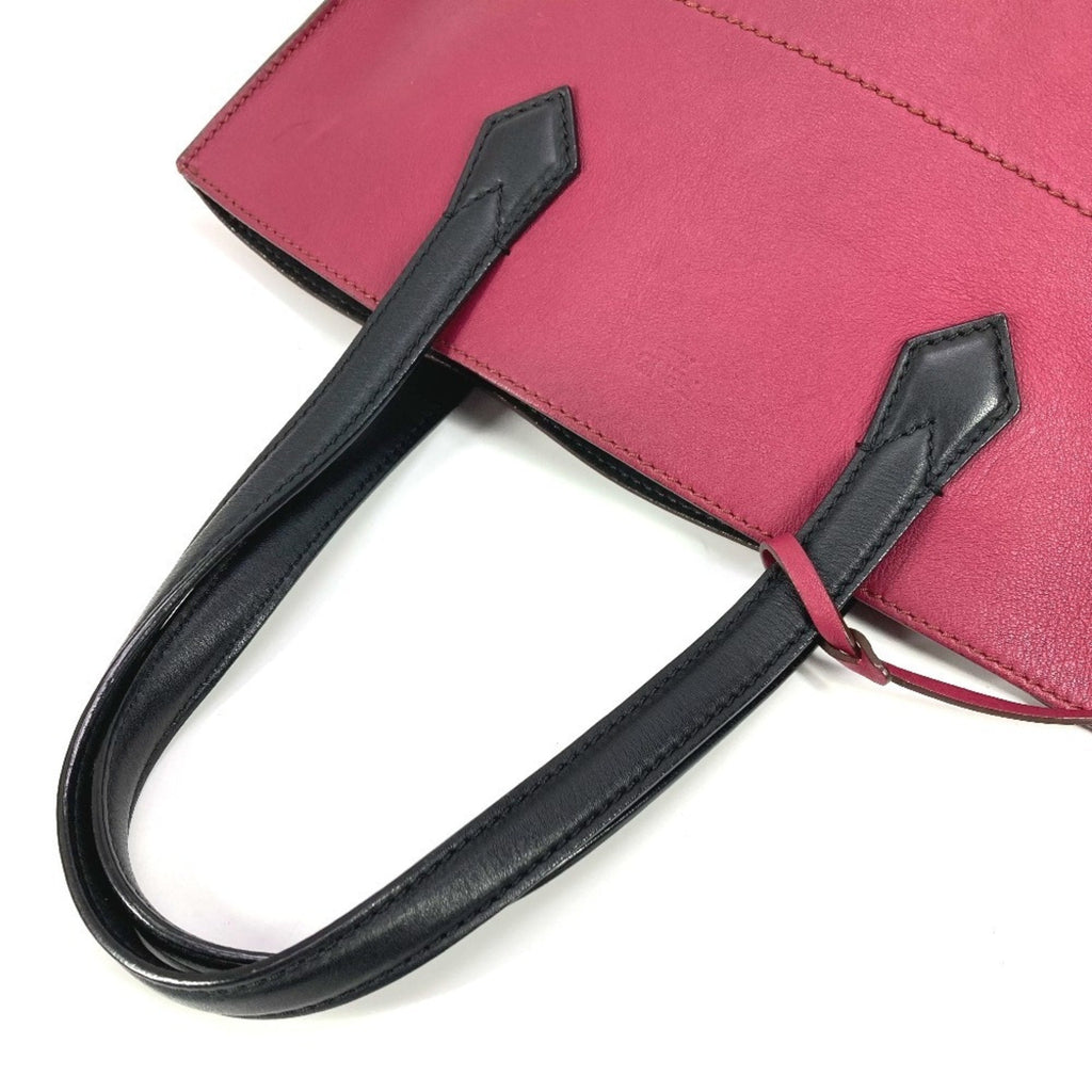 Fendi Black Purple Leather Shoulder Bag Tote Bag (Pre-Owned)