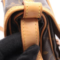 Louis Vuitton Brown Coated Canvas Leather Shoulder Bag (Pre-Owned)