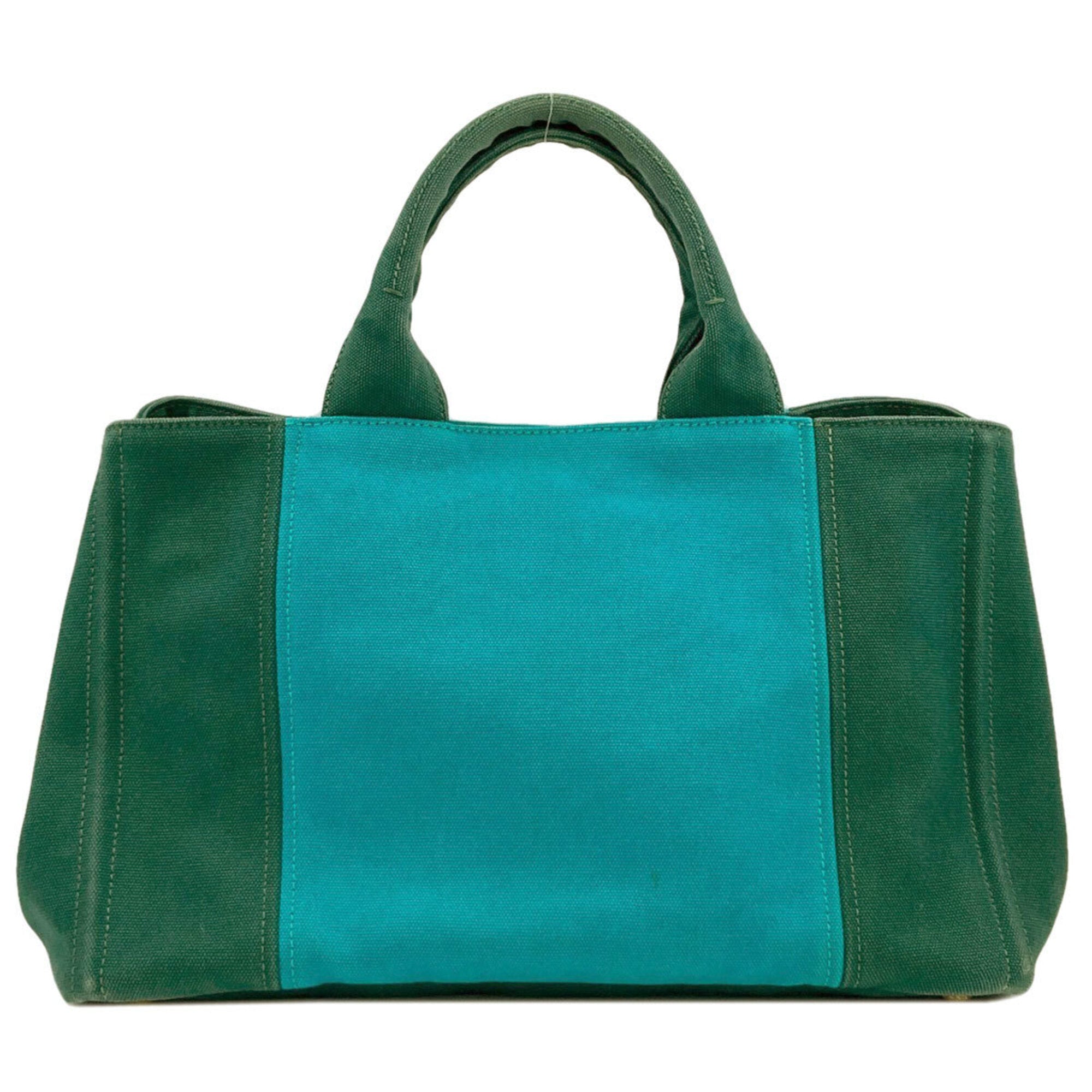Prada Green Canvas Handbag (Pre-Owned)