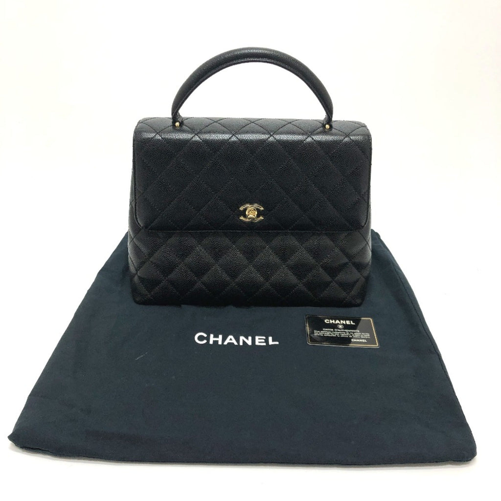 Chanel Black Leather Handbag (Pre-Owned)