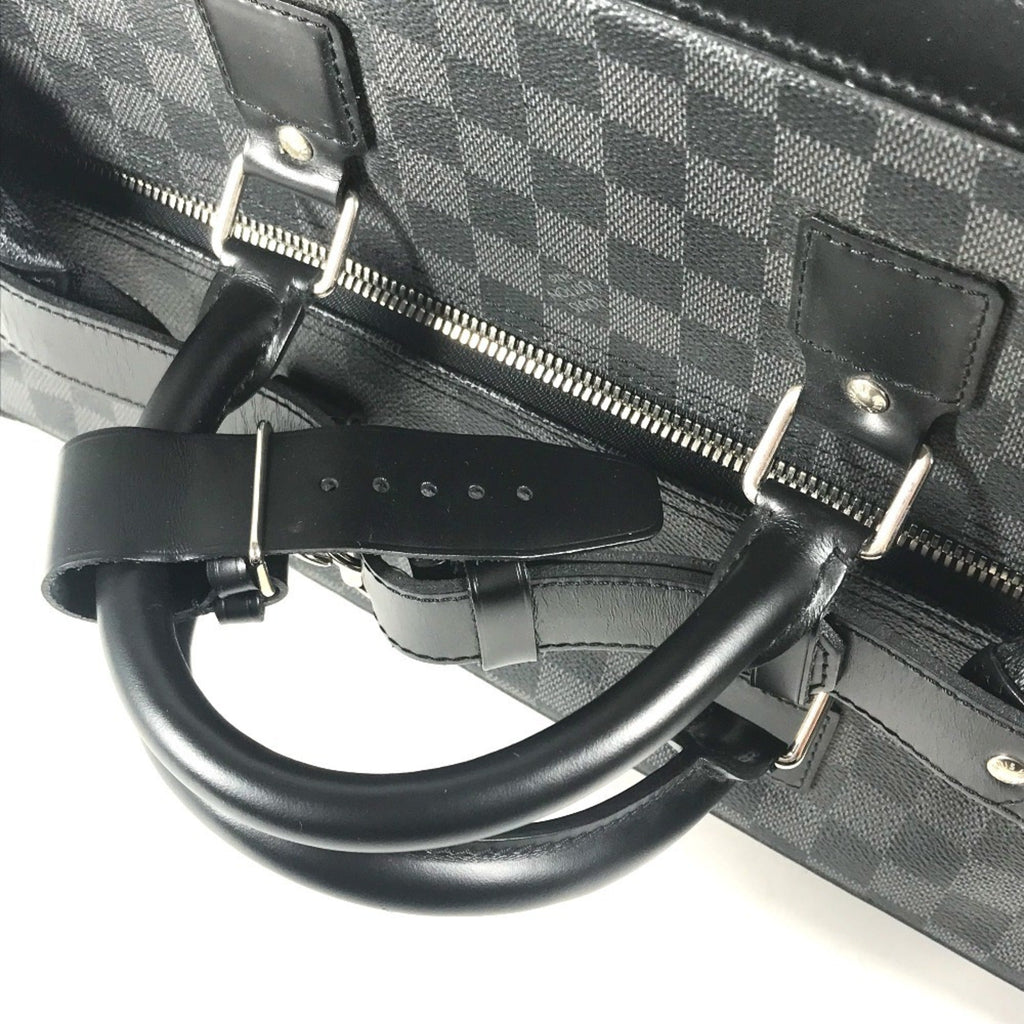 Louis Vuitton Black Damier Graphite Boston Bag Handbag (Pre-Owned)