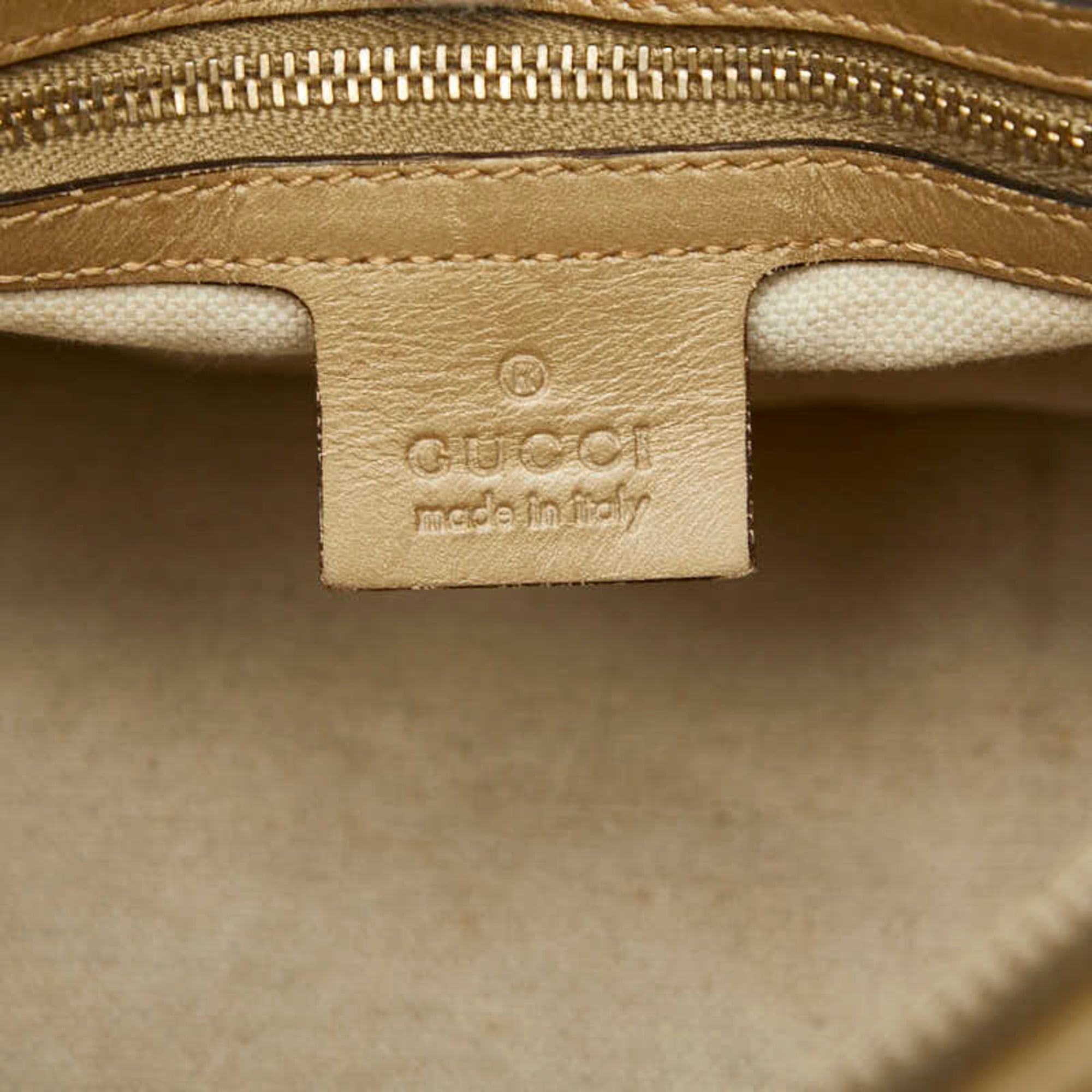 Gucci Gold Pvc Leather Handbag (Pre-Owned)