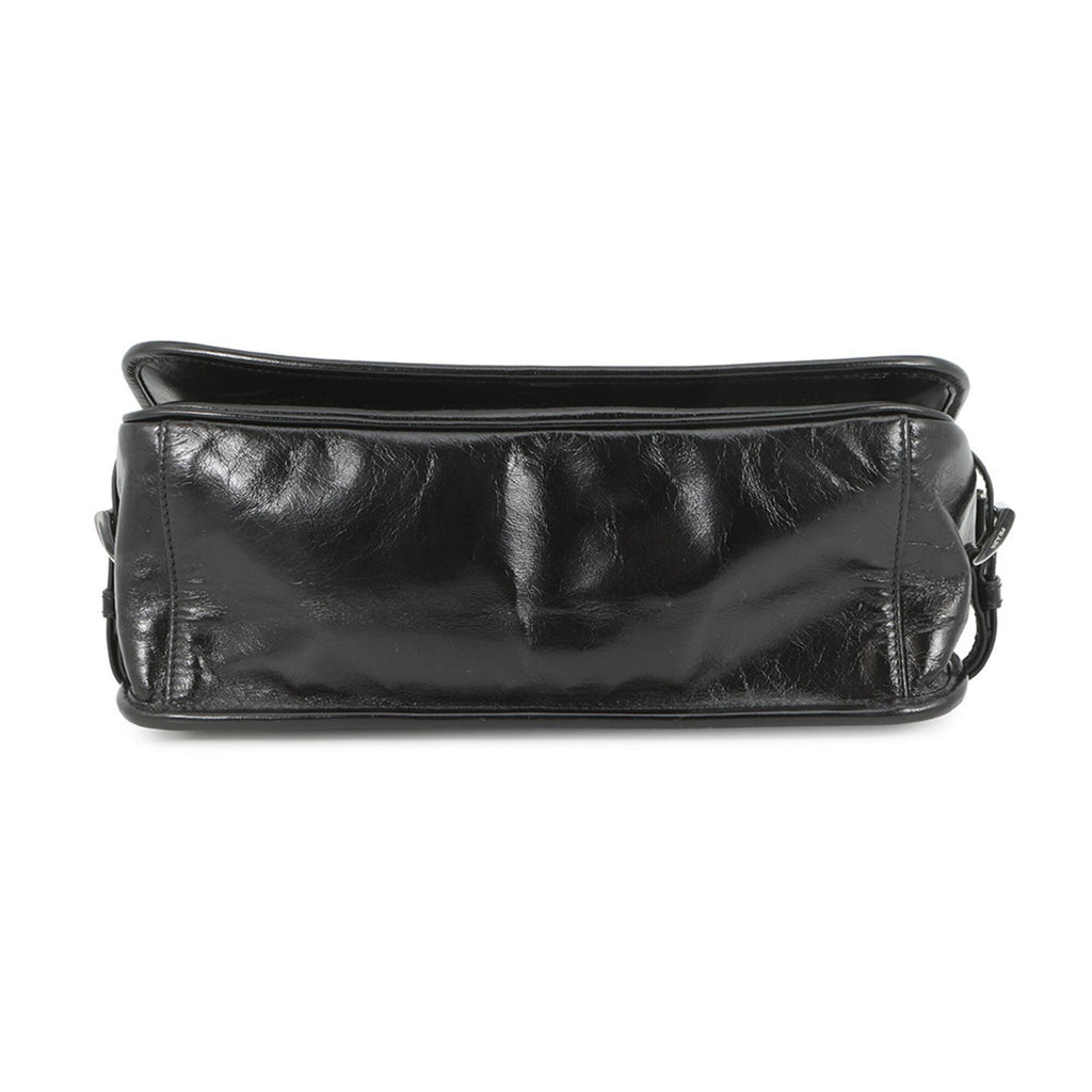 Prada Black Leather Handbag Shoulder Bag (Pre-Owned)