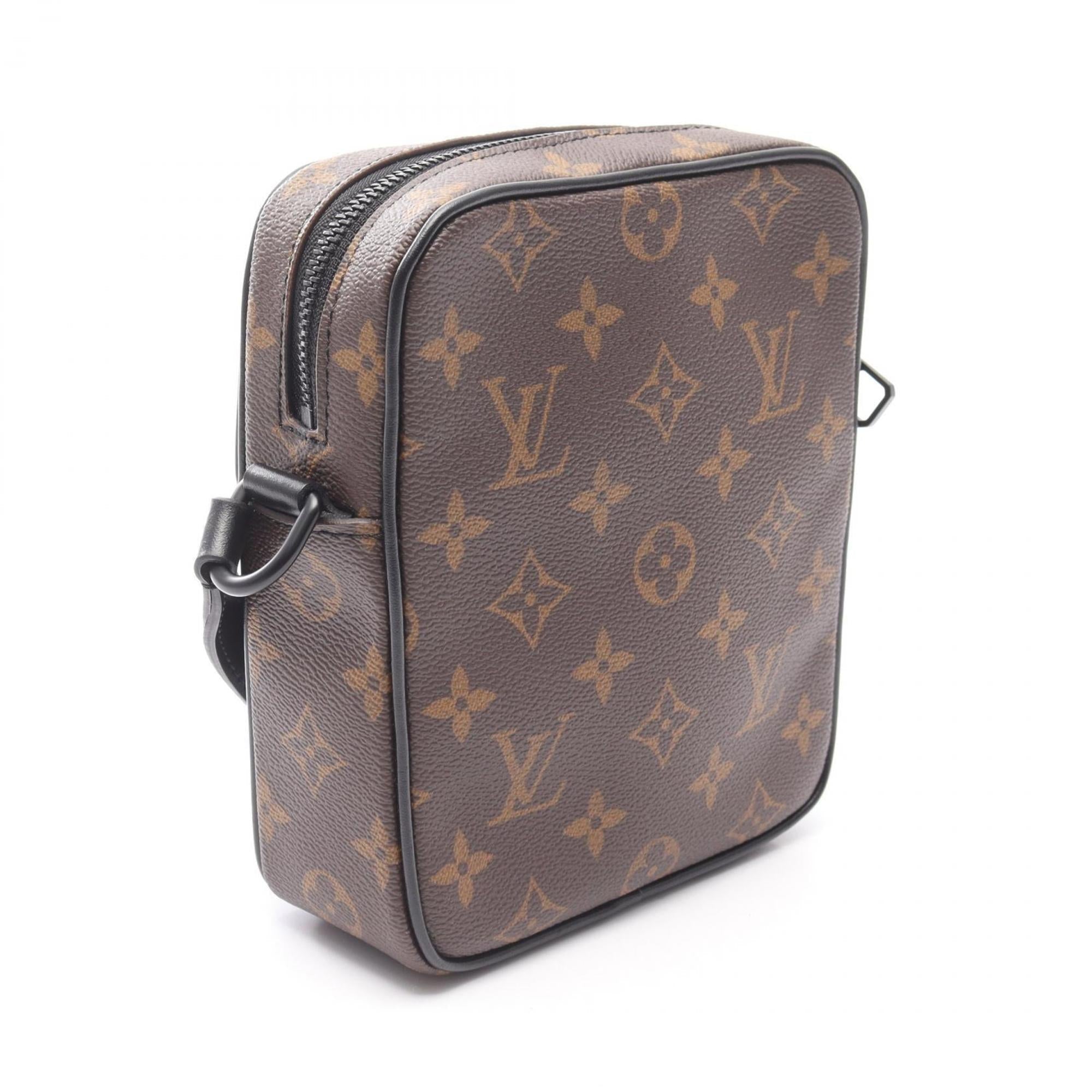 Louis Vuitton Black Brown Monogram Macassar Coated Canvas Shoulder Bag (Pre-Owned)