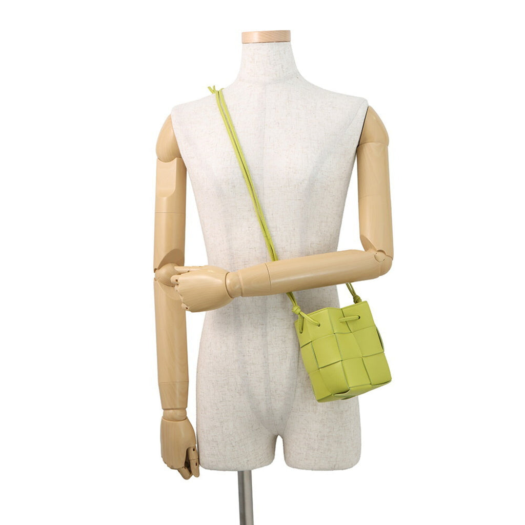 Bottega Veneta Yellow Leather Handbag Shoulder Bag (Pre-Owned)