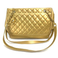 Chanel Gold Leather Shoulder Bag (Pre-Owned)