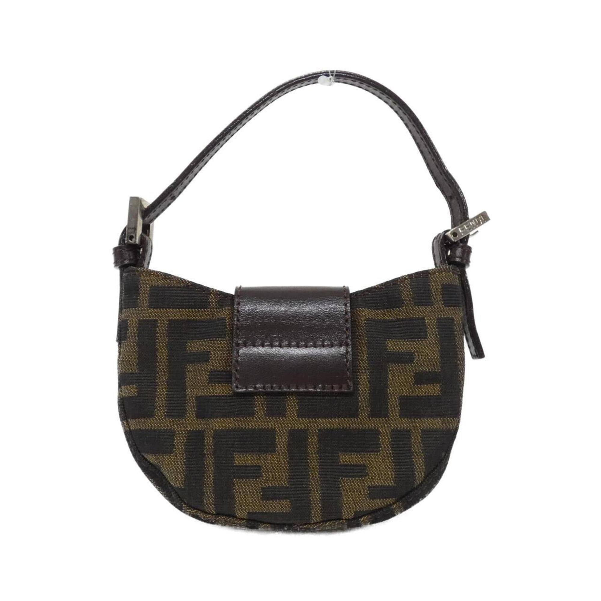 Fendi Silver Canvas Handbag (Pre-Owned)