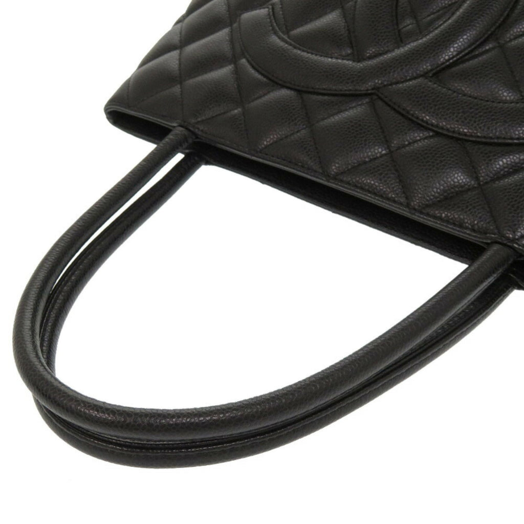 Chanel Black Grained Calfskin Tote Bag (Pre-Owned)