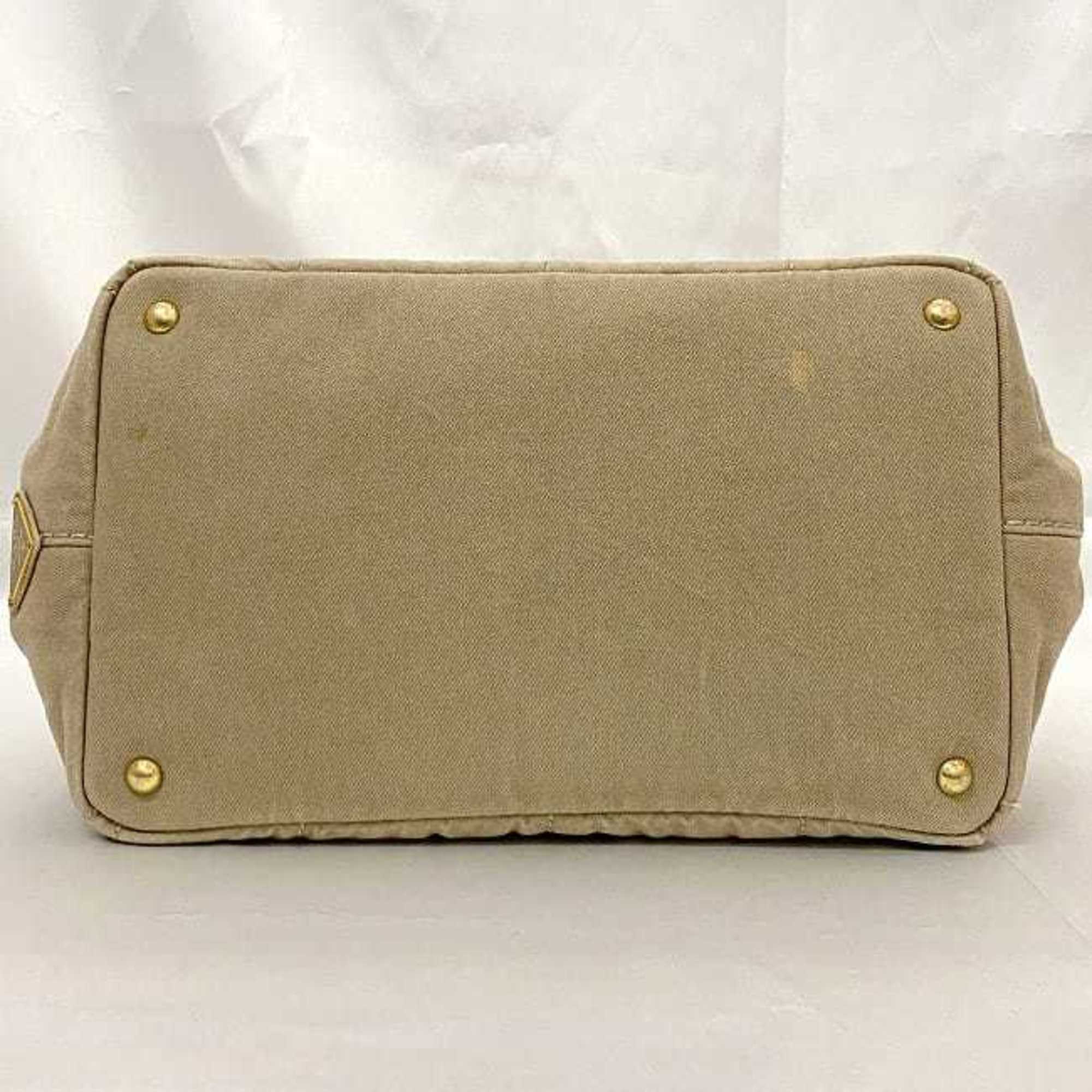 Prada Beige Canapa Handbag Tote Bag (Pre-Owned)