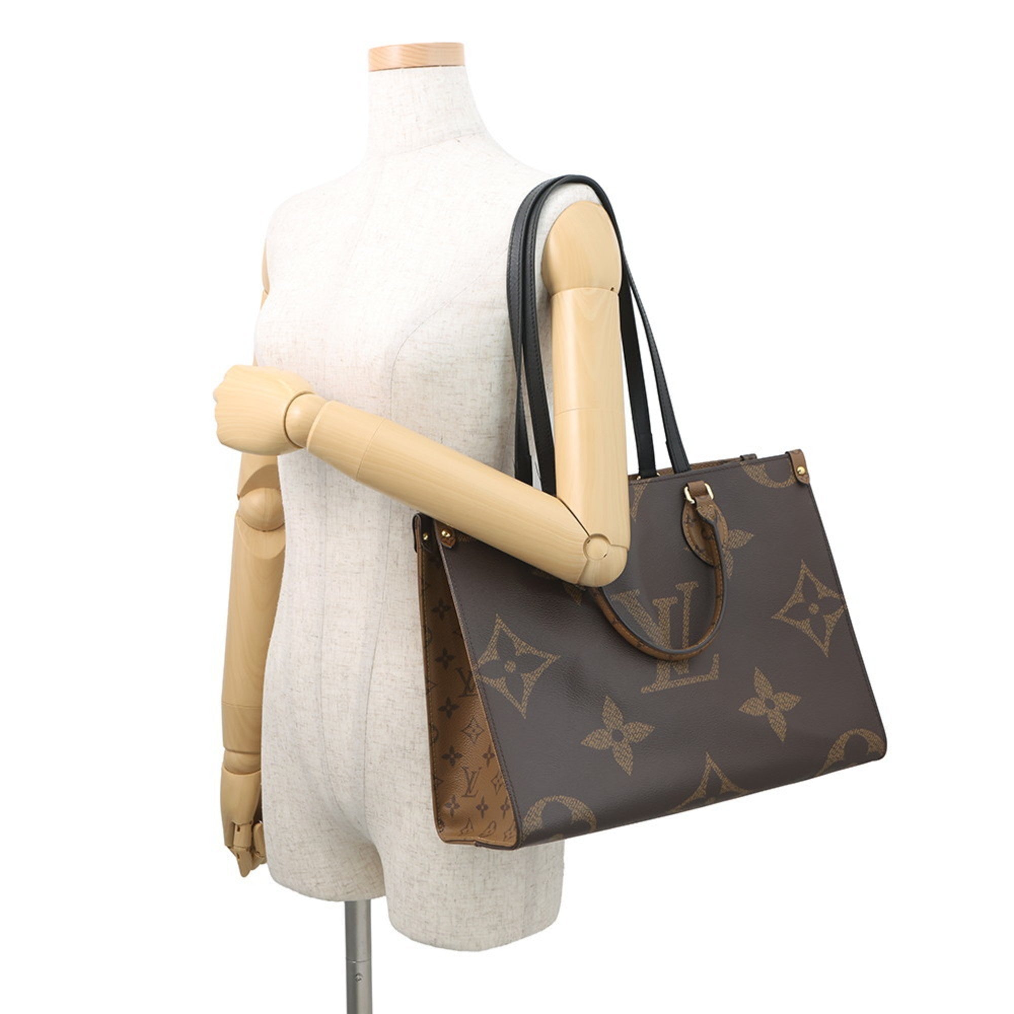 Louis Vuitton Monogram Reverse Red Color Monogram Reverse Monogram Handbag Tote Bag (Pre-Owned)