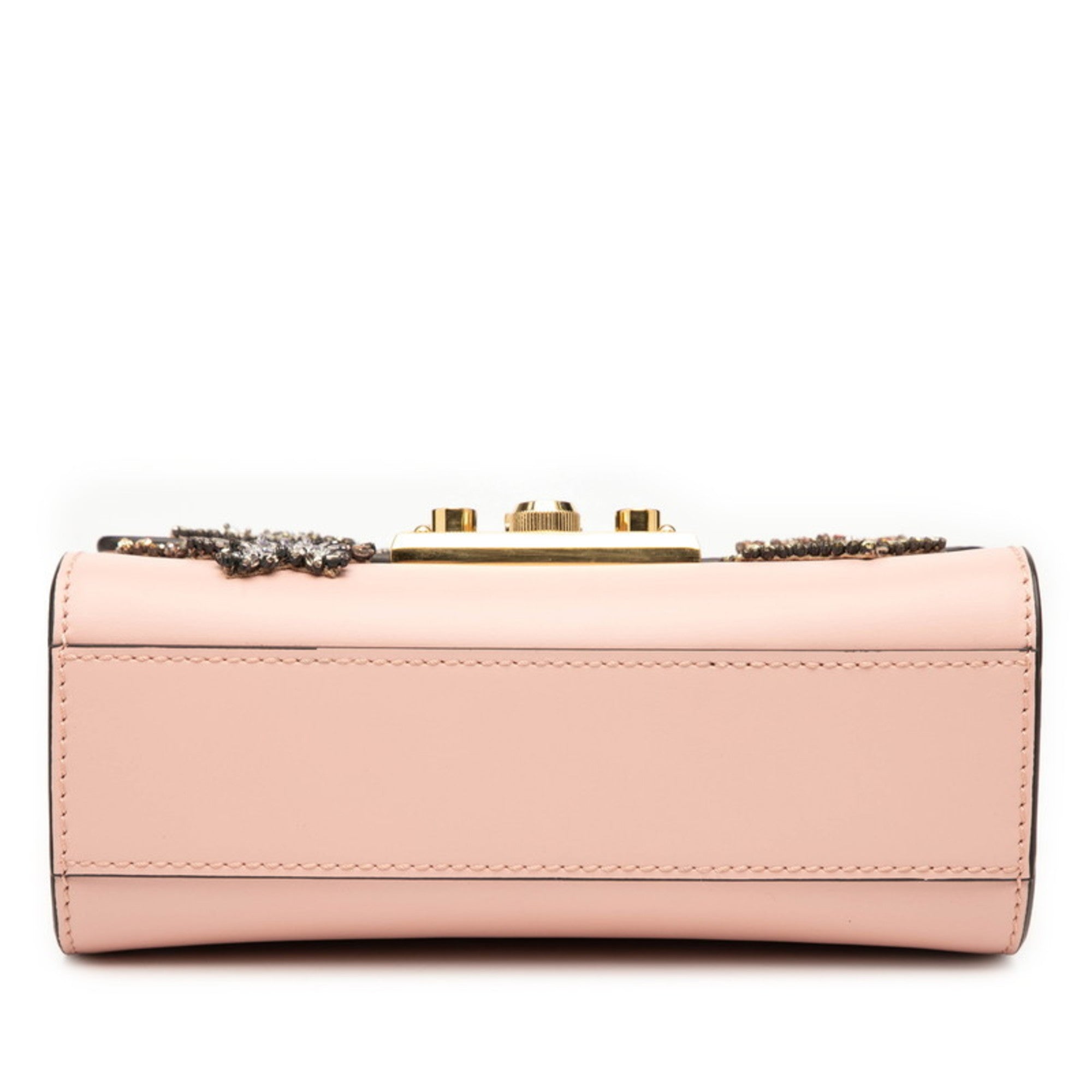 Gucci Pink Leather Shoulder Bag (Pre-Owned)