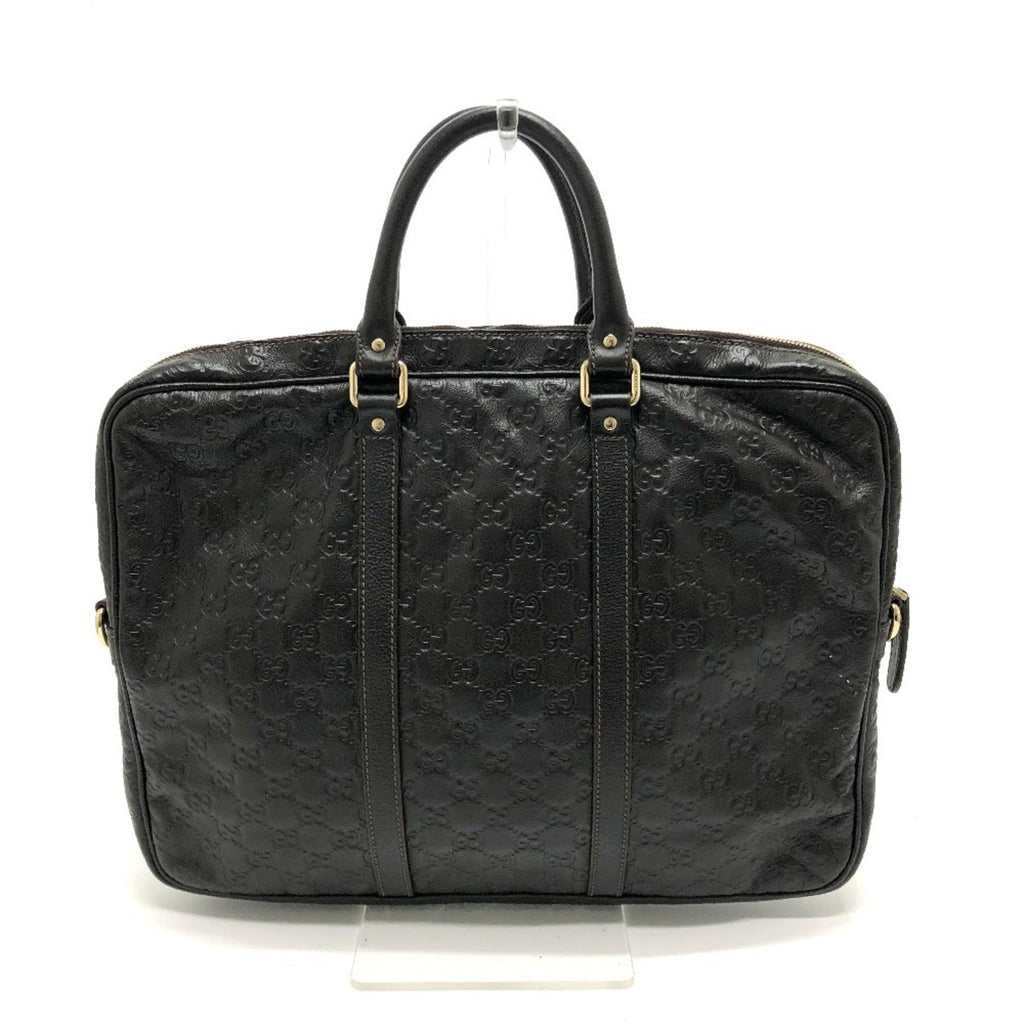 Gucci Brown Leather Briefcase Handbag (Pre-Owned)
