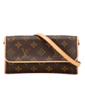 Louis Vuitton Monogram Brown Pvc Leather Pochette Shoulder Bag (Pre-Owned)