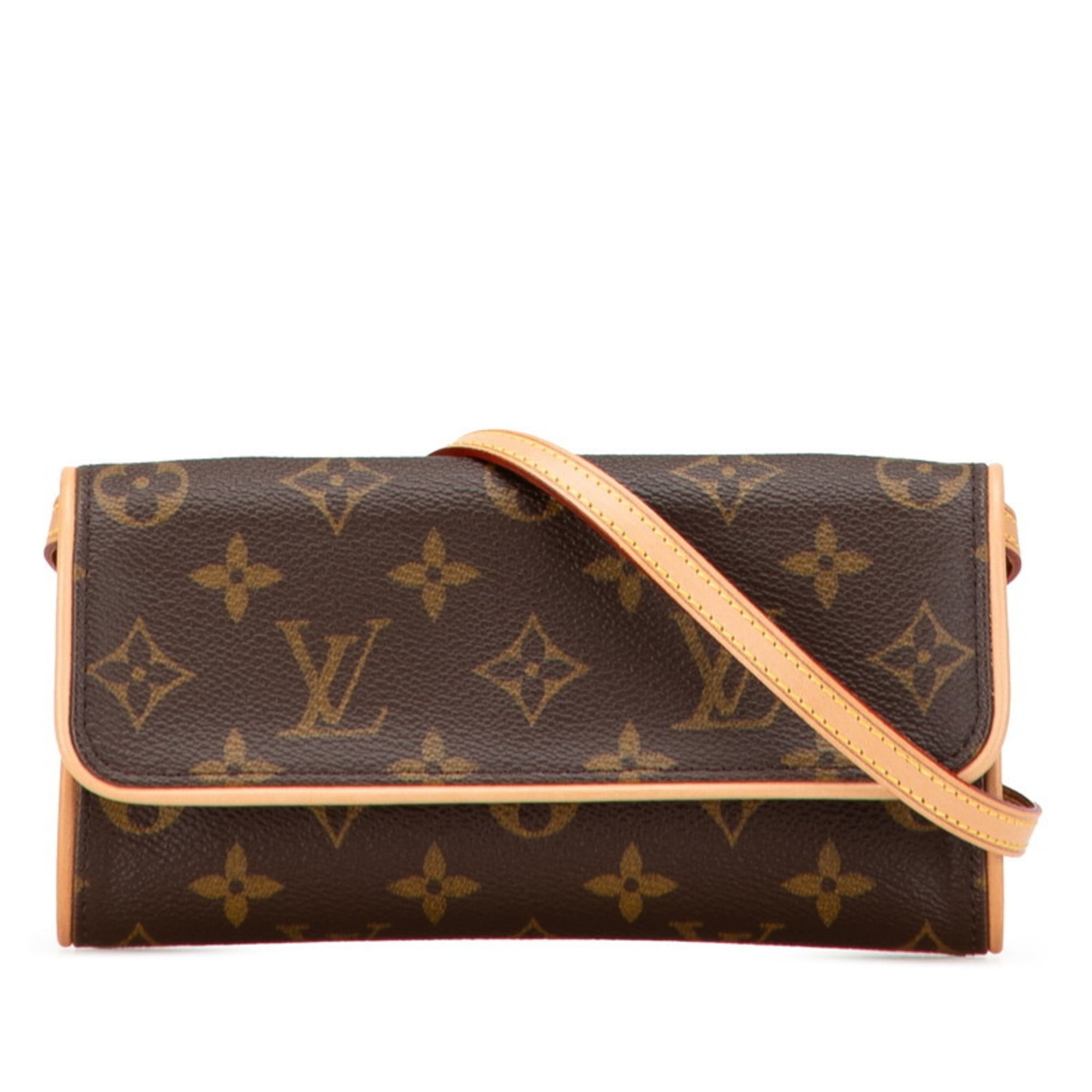 Louis Vuitton Monogram Brown Pvc Leather Pochette Shoulder Bag (Pre-Owned)