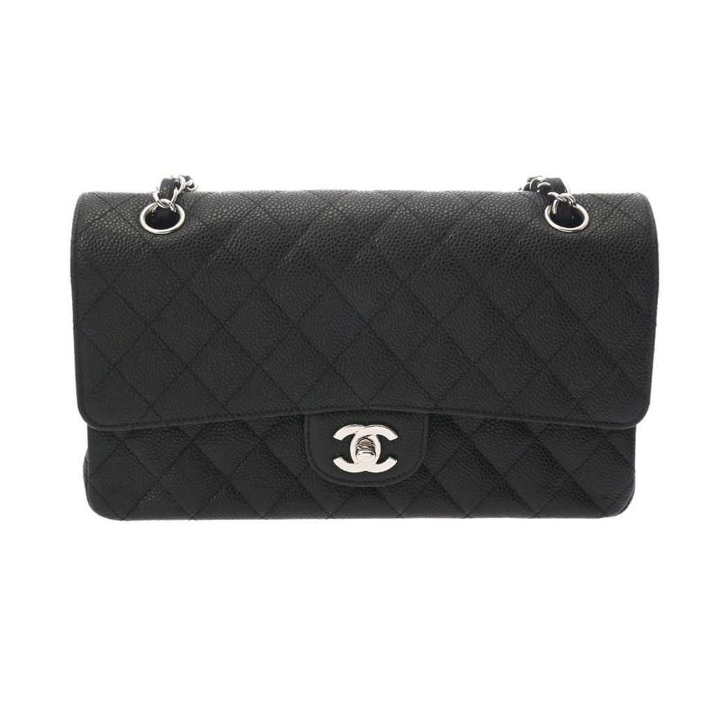 Chanel Black Grained Calfskin Shoulder Bag (Pre-Owned)