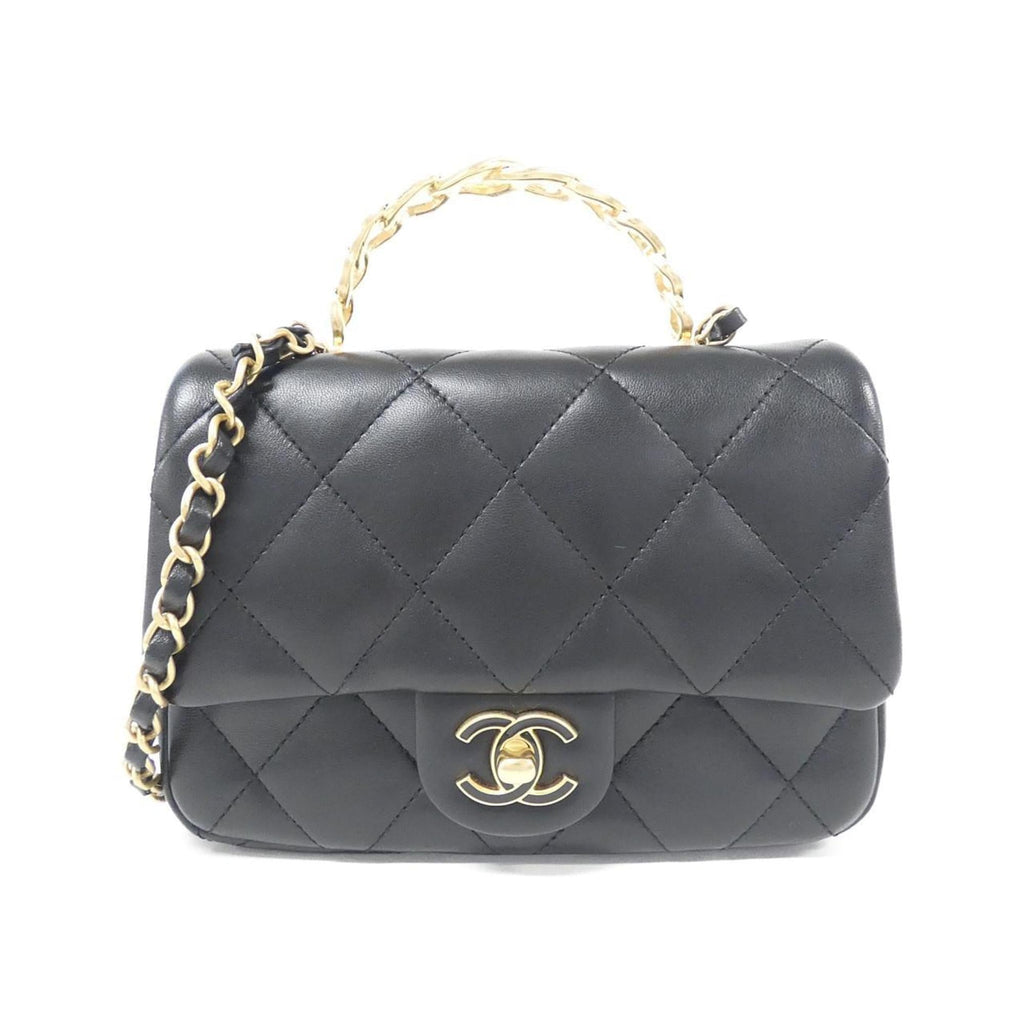 Chanel Black Leather Handbag (Pre-Owned)