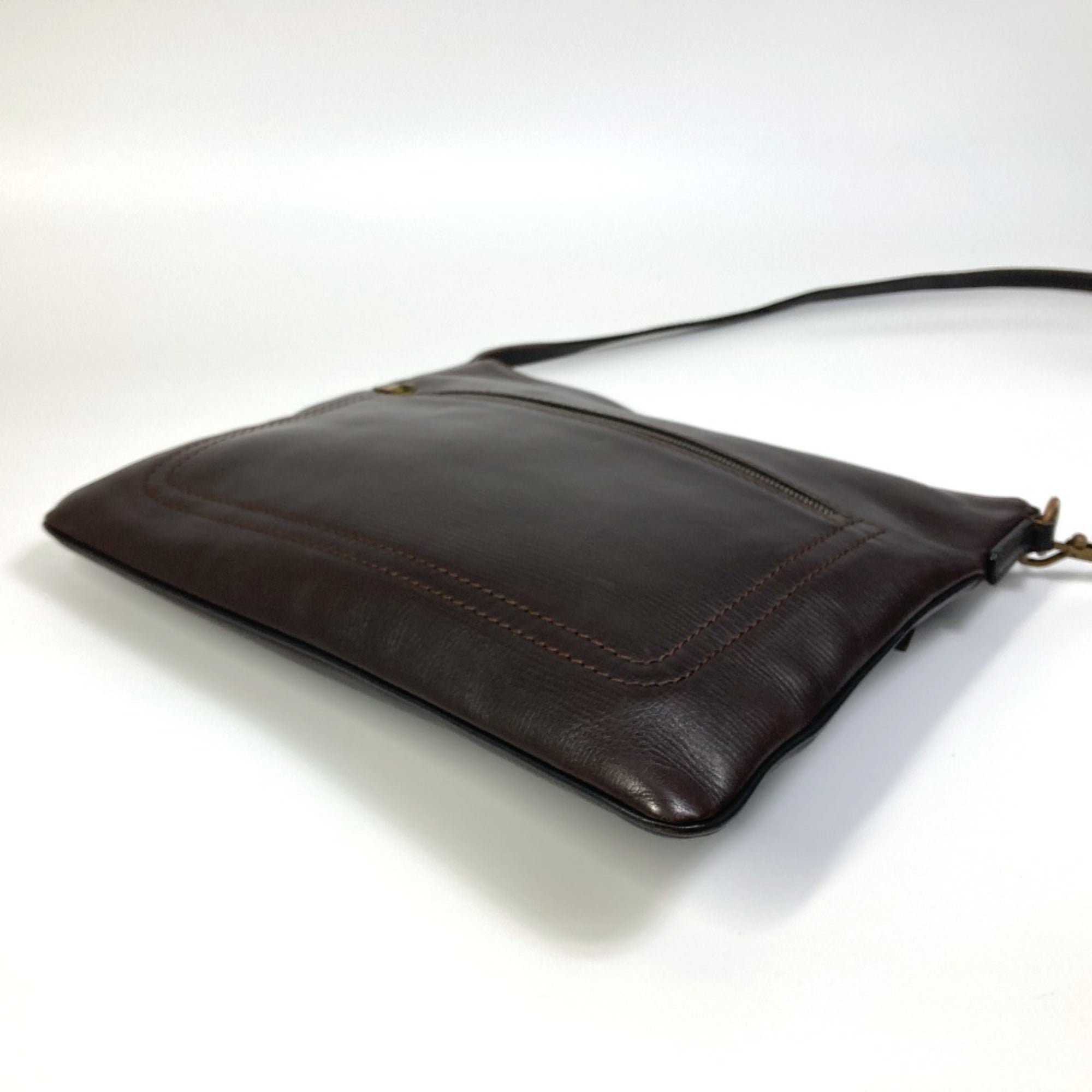 Louis Vuitton Brown Coffee Utah Leather Pochette Shoulder Bag (Pre-Owned)