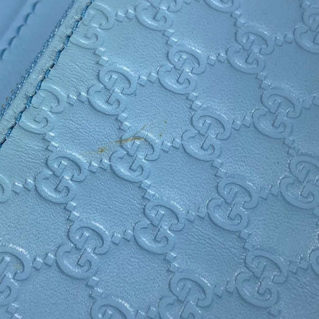 Gucci Blue Leather Chain/Shoulder Wallet (Pre-Owned)