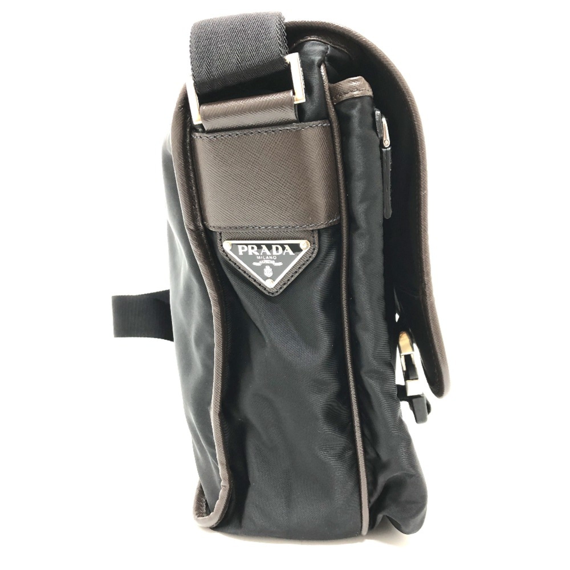 Prada Black Cloth Shoulder Bag (Pre-Owned)