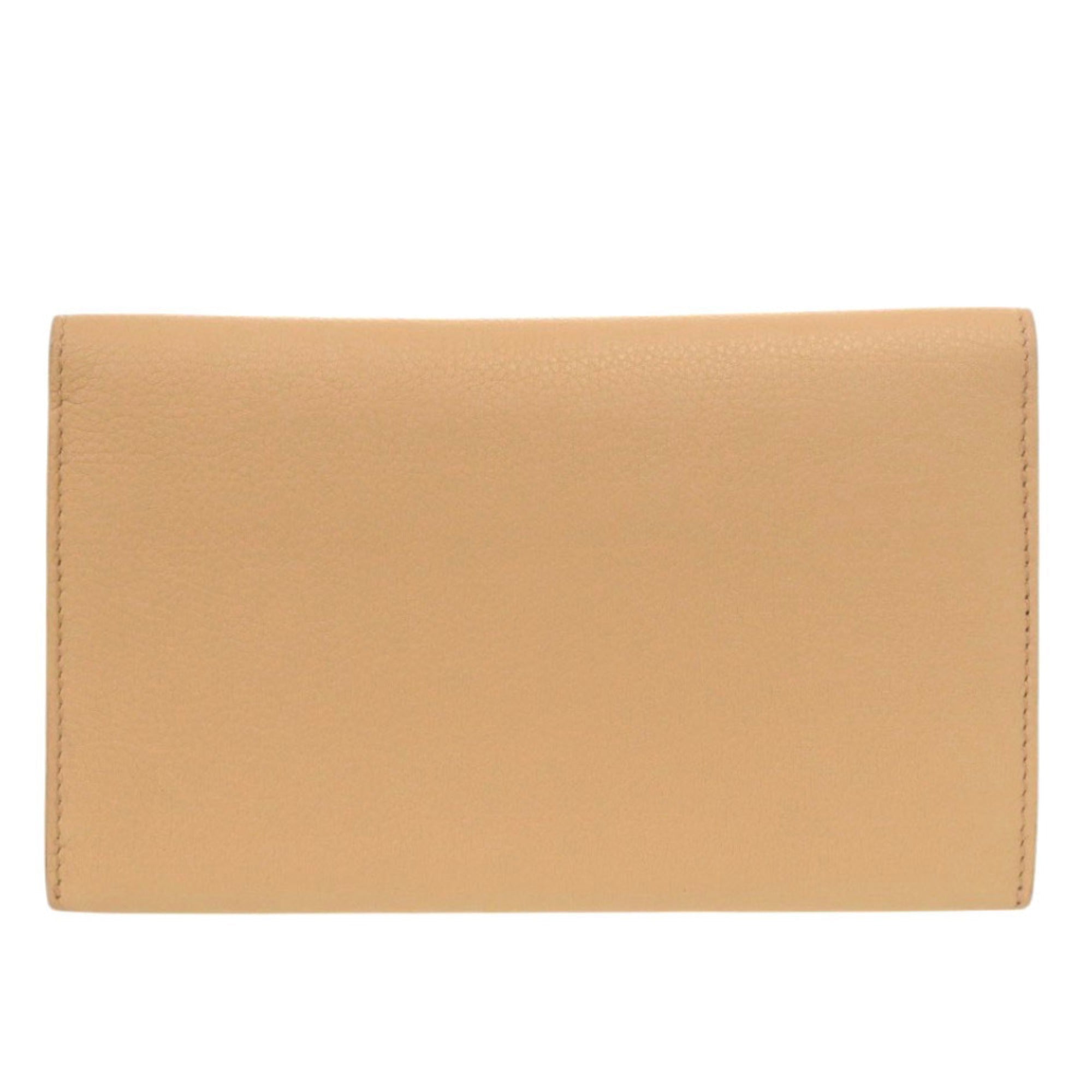 Bottega Veneta Beige Leather Wallet (Bi-Fold) (Pre-Owned)