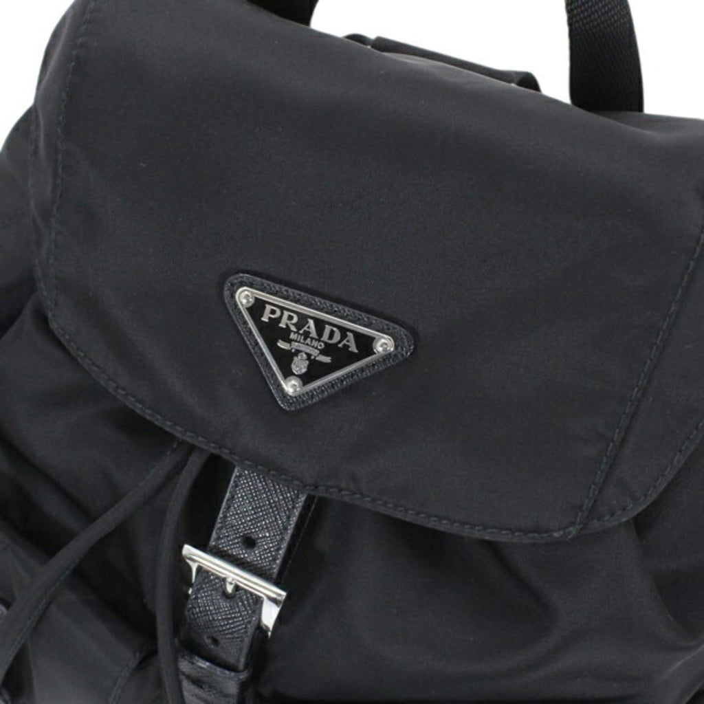 Prada Black Nero Nylon Leather Backpack (Pre-Owned)