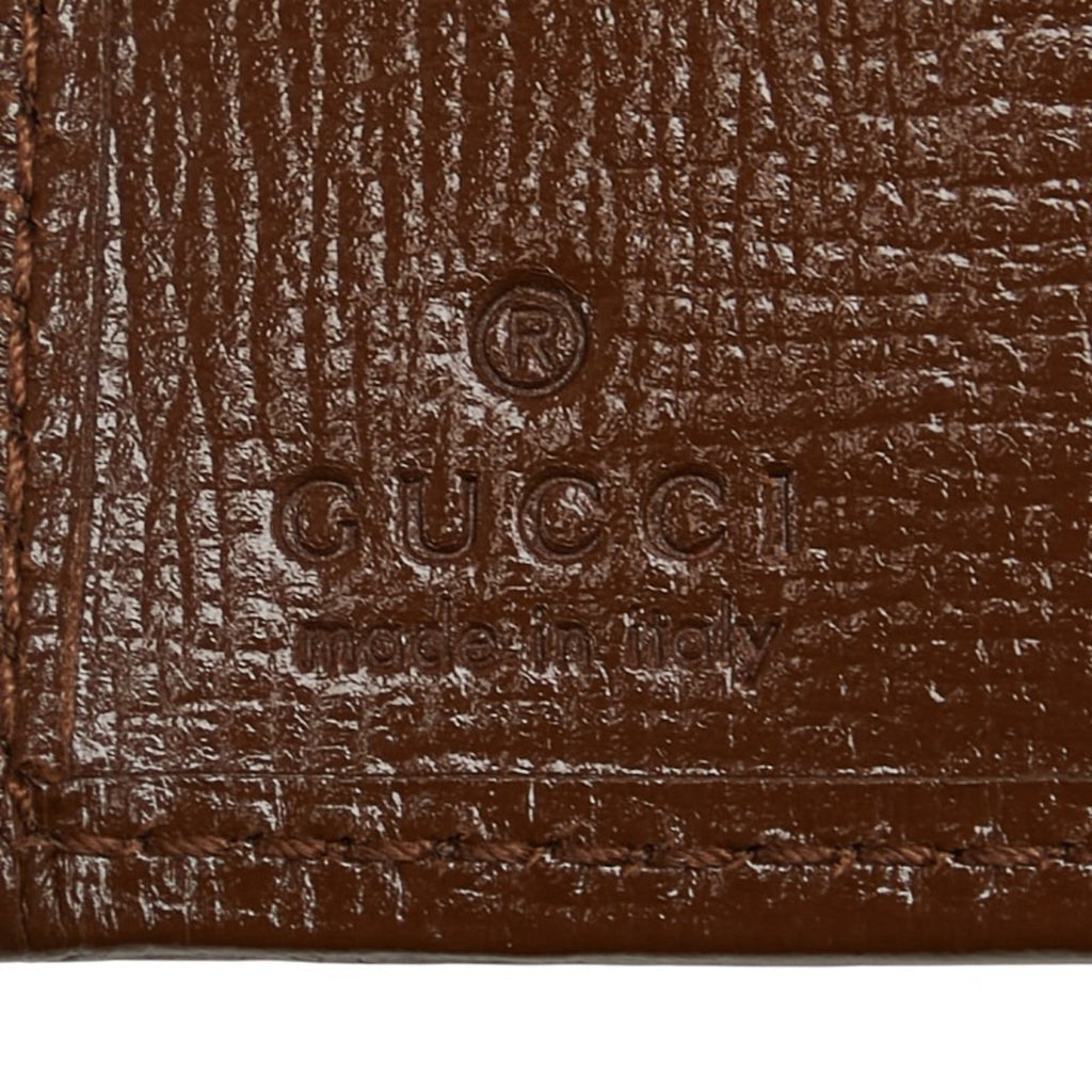 Gucci Brown Canvas Leather Wallet (Bi-Fold) (Pre-Owned)