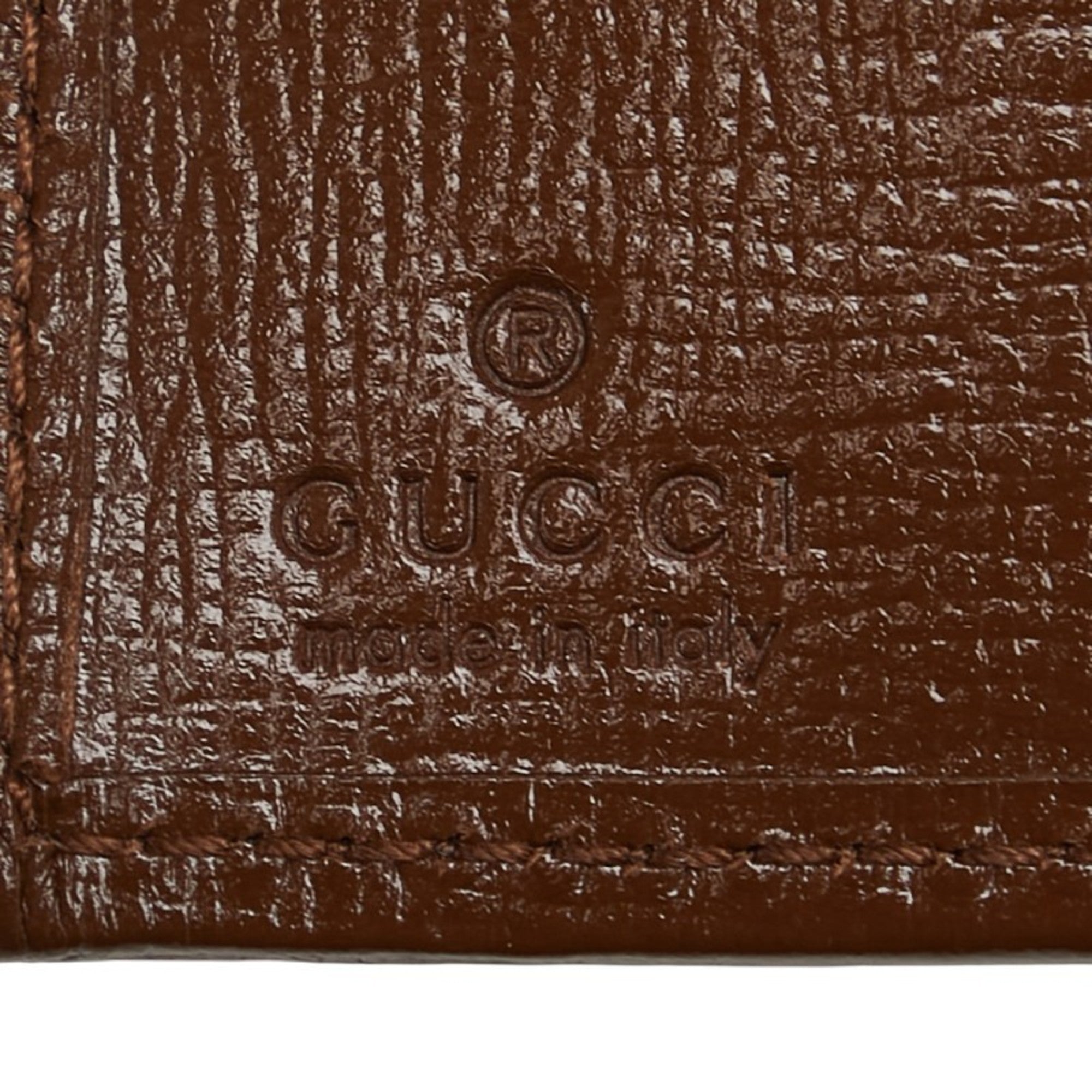 Gucci Brown Canvas Leather Wallet (Bi-Fold) (Pre-Owned)