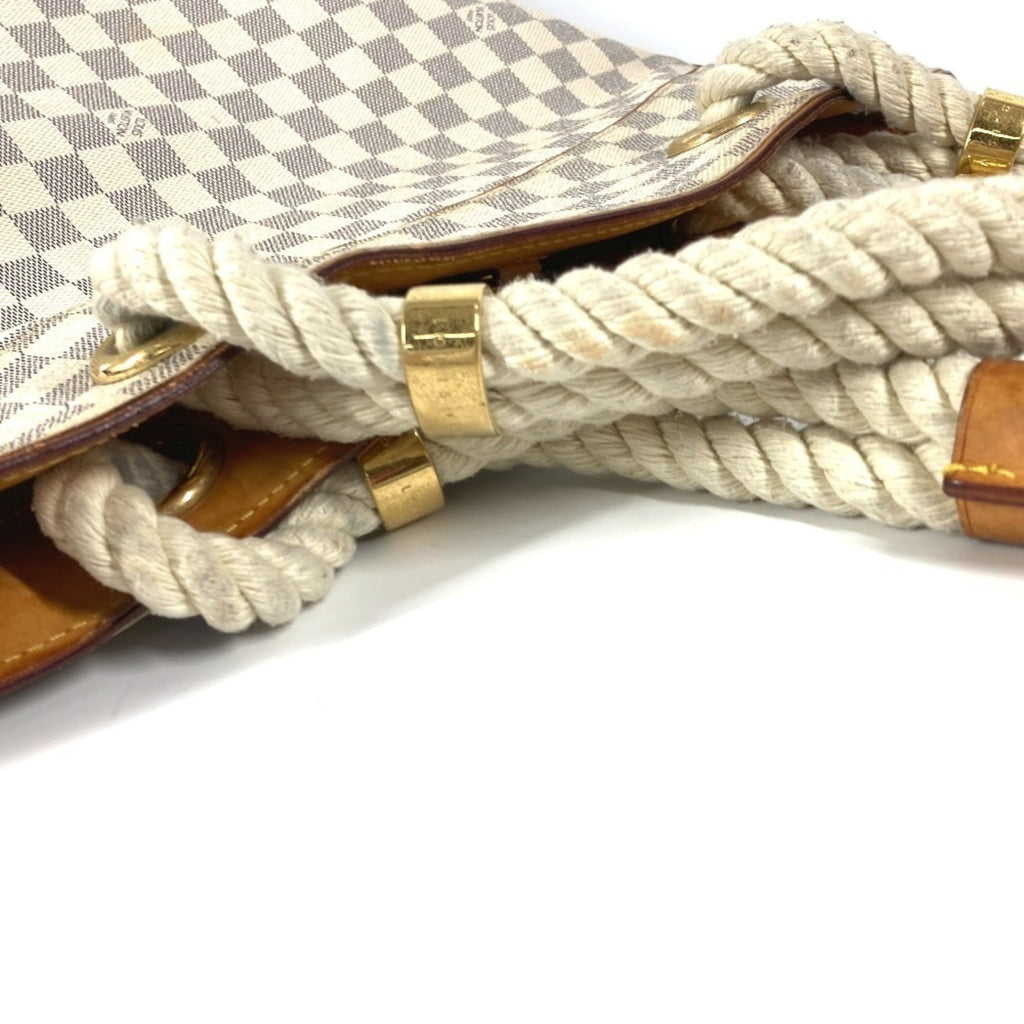 Louis Vuitton White Damier Azur Shoulder Bag Tote Bag (Pre-Owned)