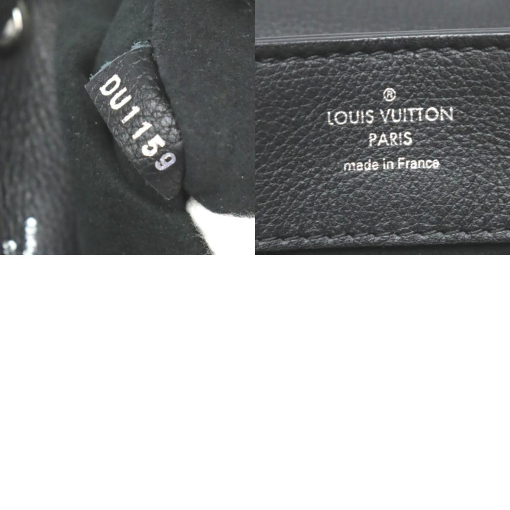 Louis Vuitton Black Noir Leather Backpack (Pre-Owned)