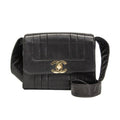 Chanel Mademoiselle Black Leather Shoulder Bag (Pre-Owned)