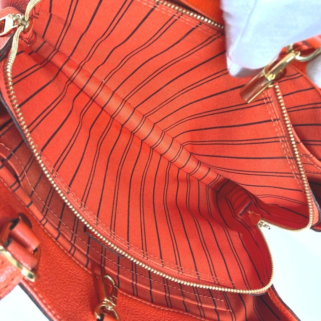 Louis Vuitton Orange Monogram Empreinte Handbag Shoulder Bag Tote Bag (Pre-Owned)