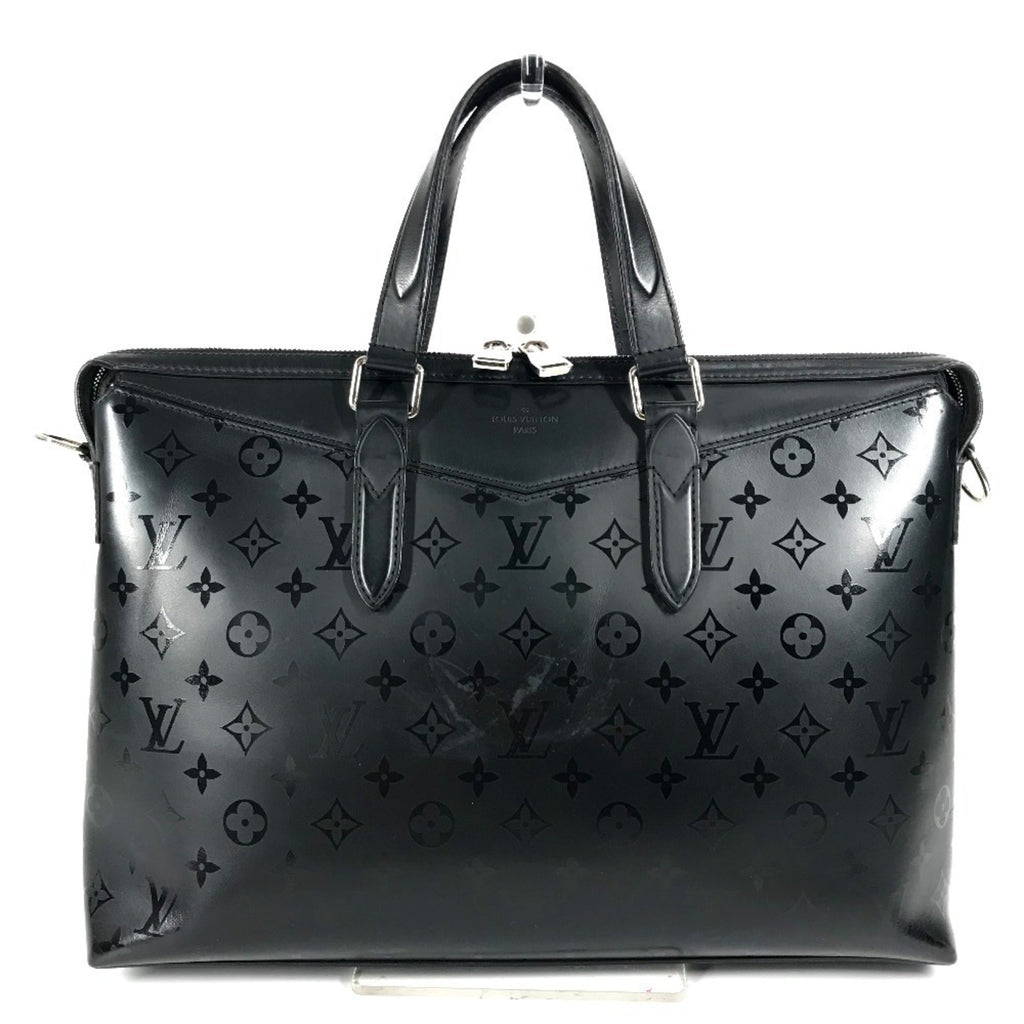 Louis Vuitton Black Noir Leather Briefcase Handbag Tote Bag (Pre-Owned)