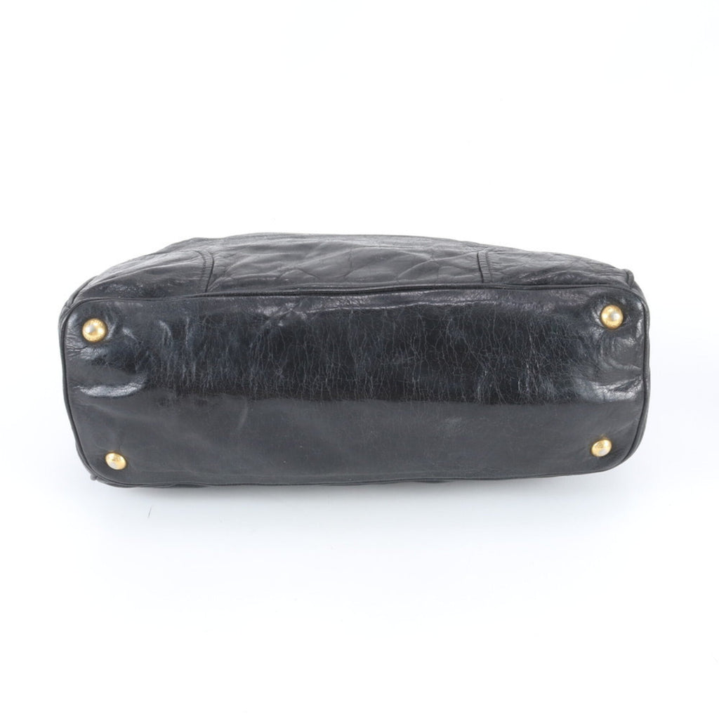Prada Black Leather Handbag (Pre-Owned)