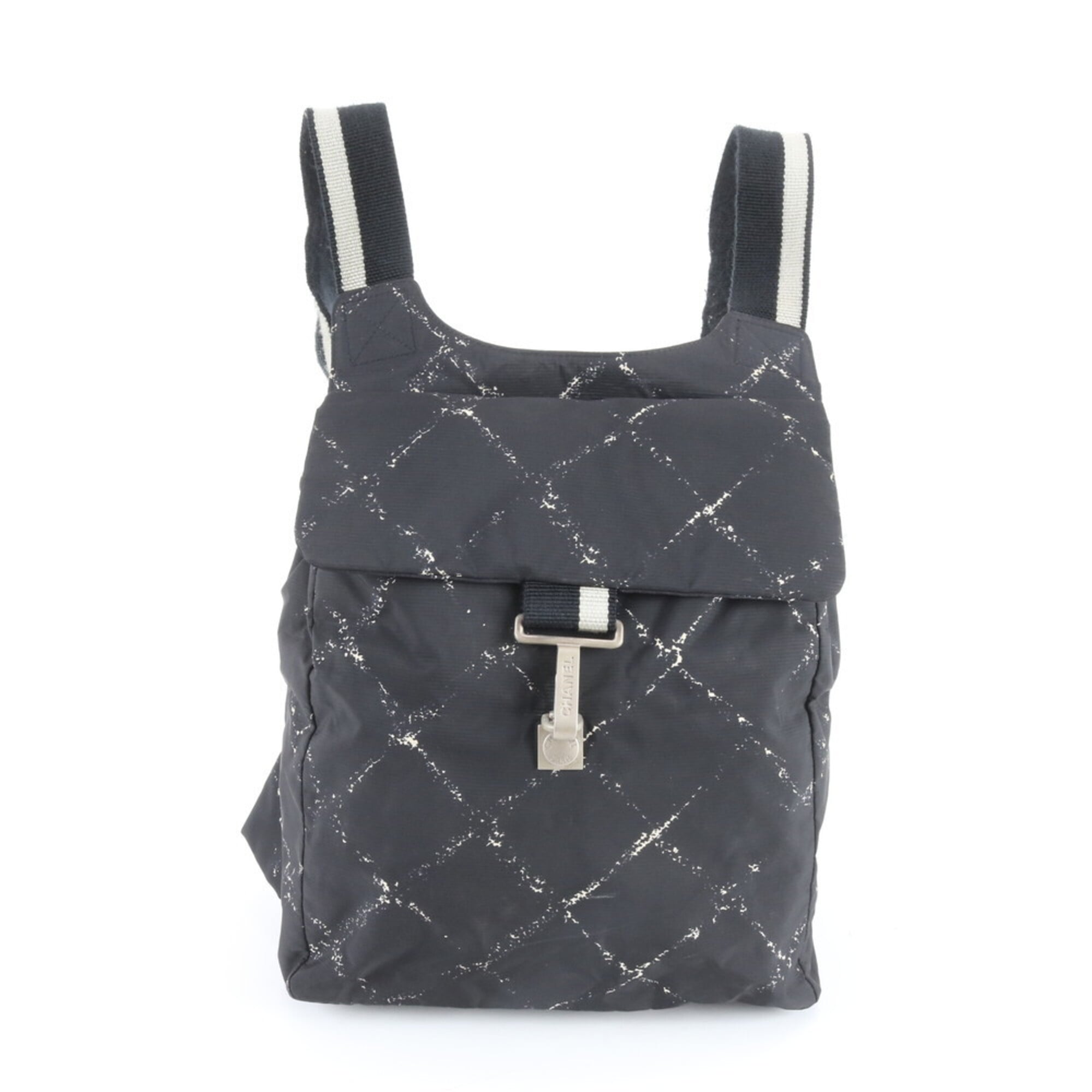 Chanel Travel Line Black White Backpack (Pre-Owned)