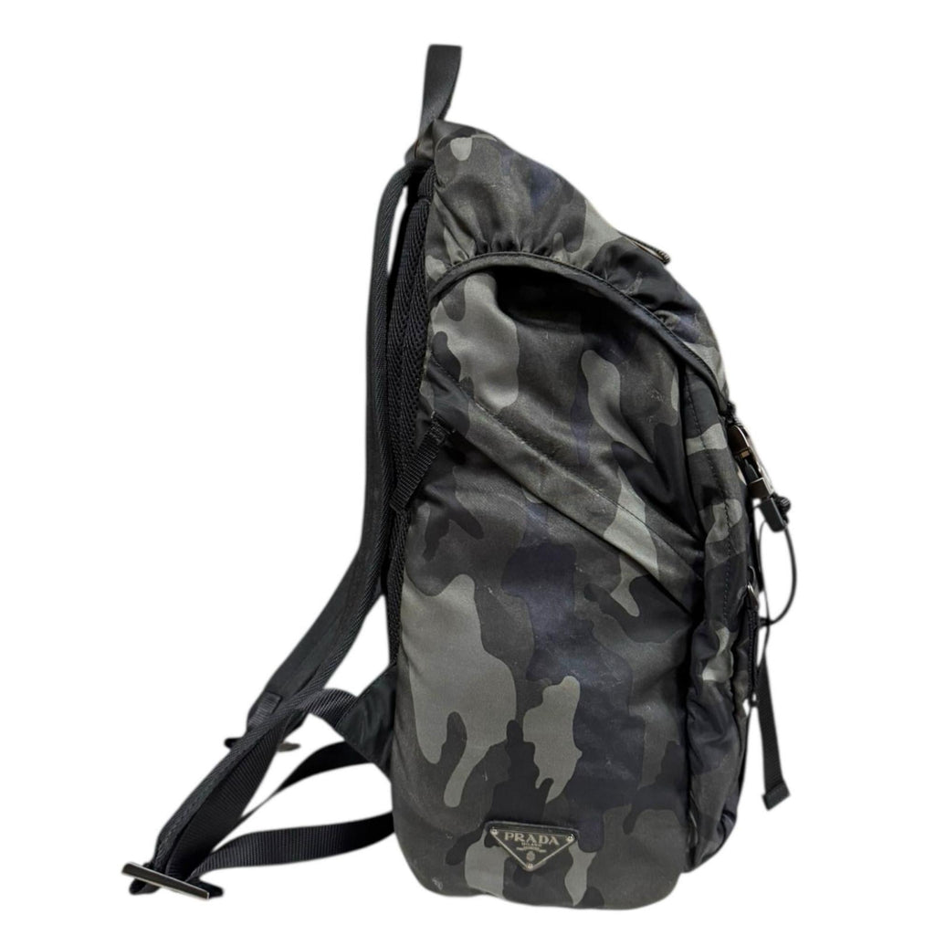 Prada Black Green Nylon Backpack (Pre-Owned)