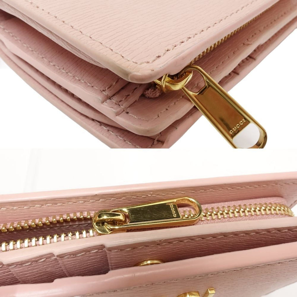 Gucci Pink Leather Wallet (Bi-Fold) (Pre-Owned)