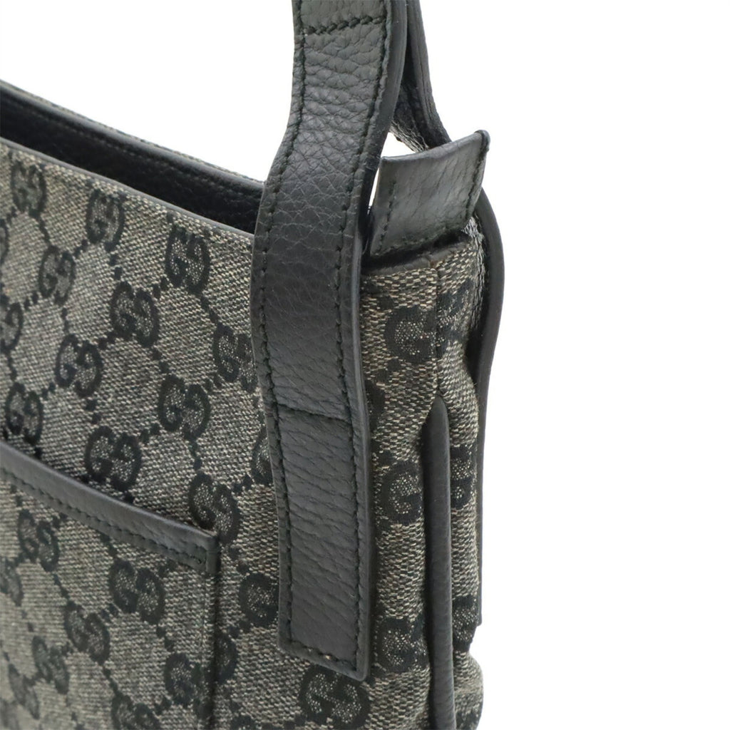 Gucci Dark Gray Gg Canvas Shoulder Bag (Pre-Owned)