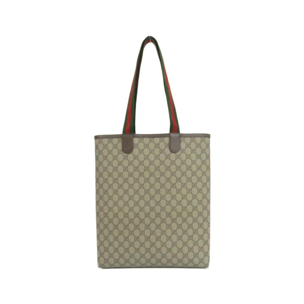 Gucci Beige Brown Gg Supreme Canvas Handbag (Pre-Owned)