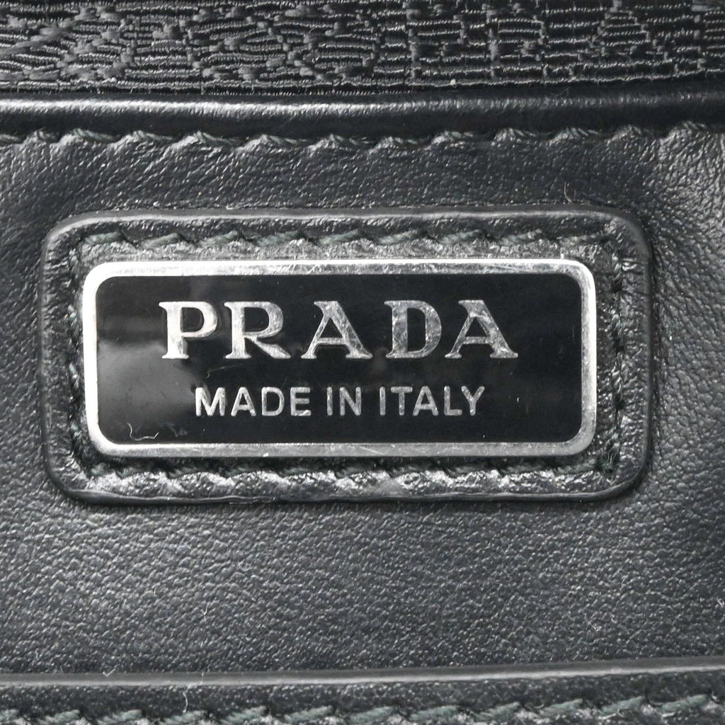 Prada Black Saffiano Triangle Shoulder Bag (Pre-Owned)