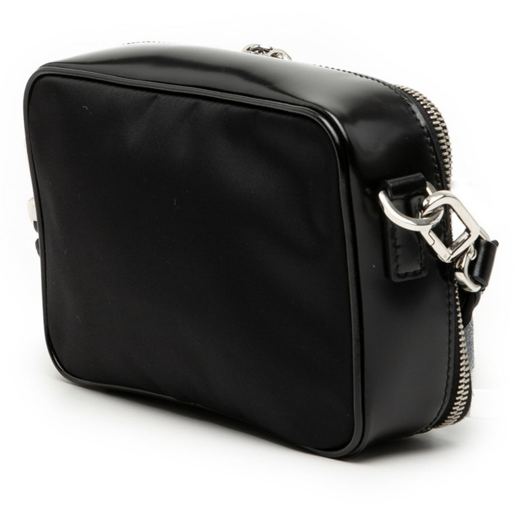 Prada Black Nylon Patent Leather Shoulder Bag (Pre-Owned)