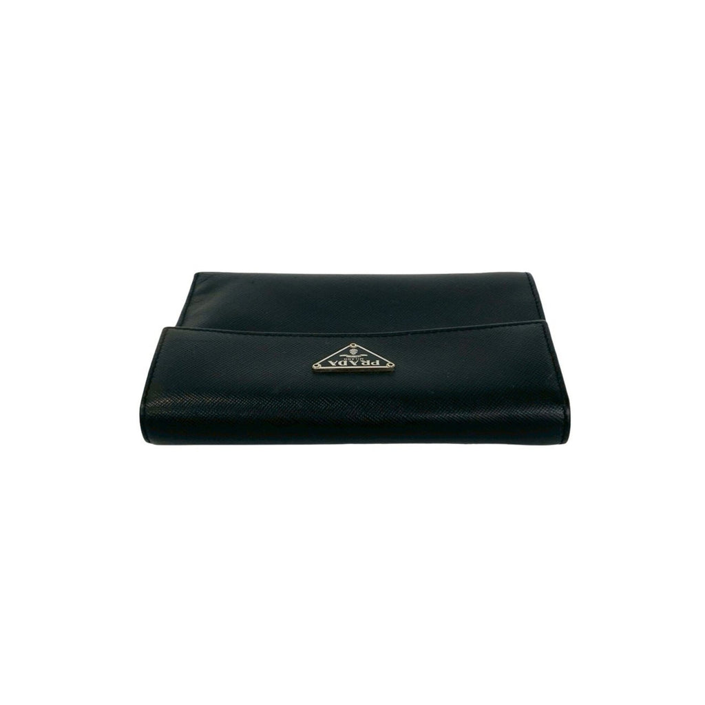 Prada Black Leather Wallet (Tri-Fold) (Pre-Owned)