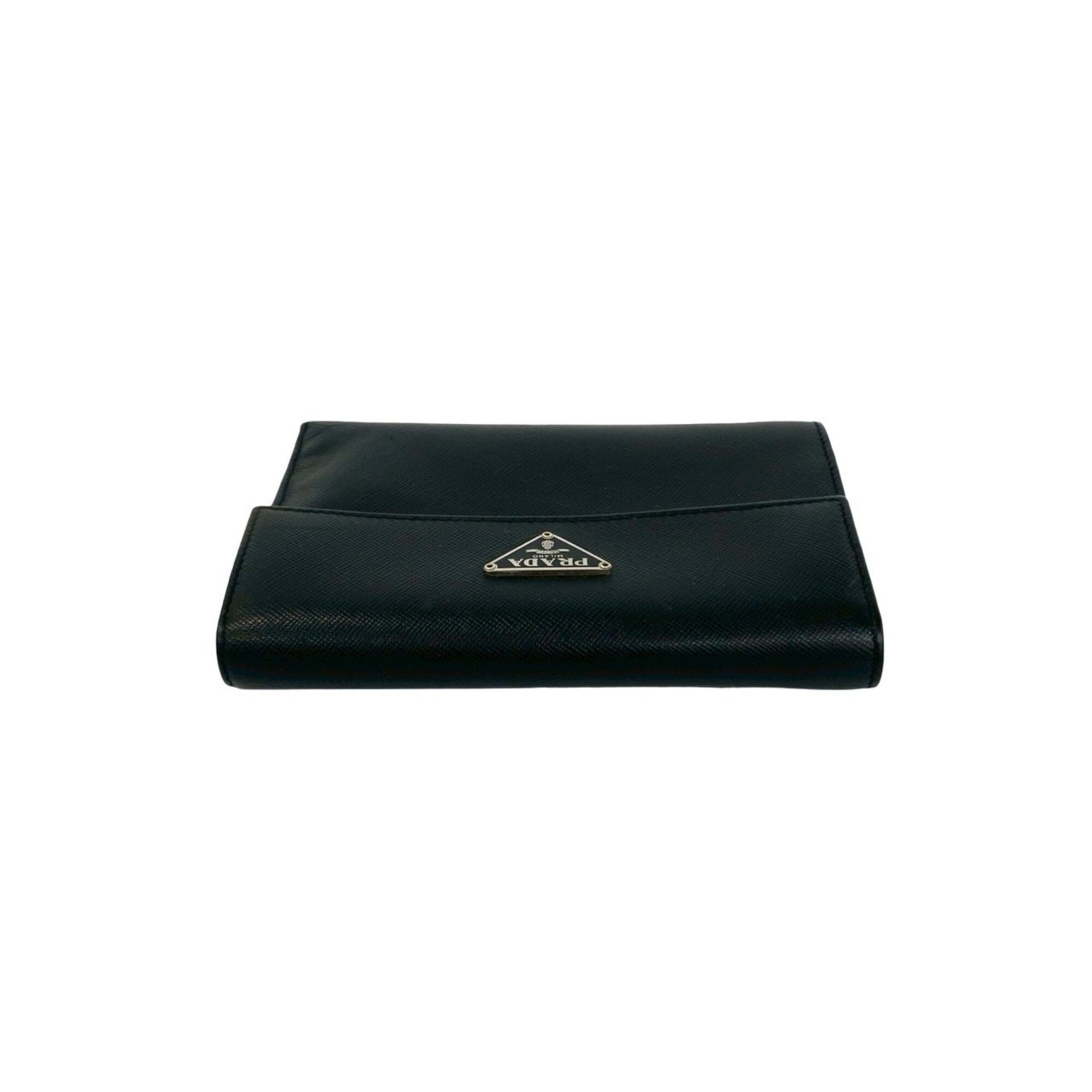 Prada Black Leather Wallet (Tri-Fold) (Pre-Owned)